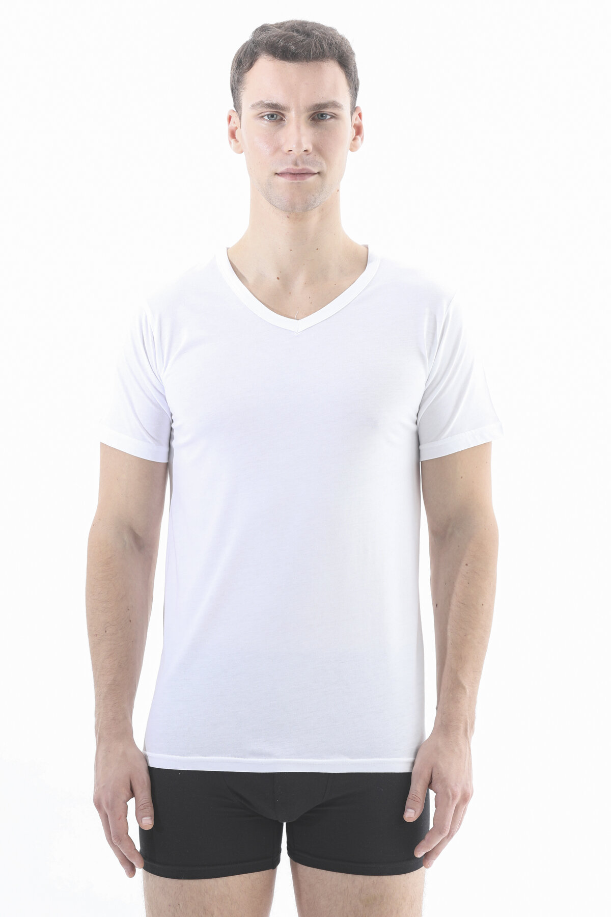 First Company Erkek V Yaka Modal Karışımlı İkili Fanila 251E6009OM