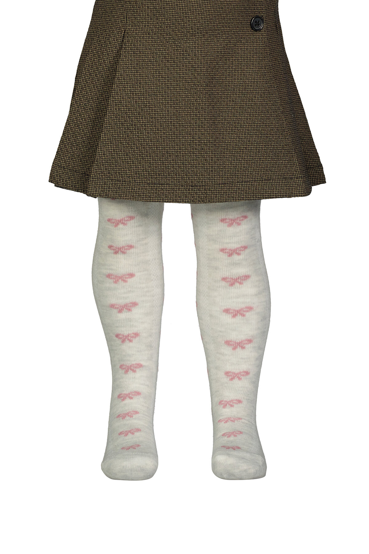 Funfair Kız Çocuk Kabartmalı Fiyonk Desenli Külotlu Çorap 252ST206KC