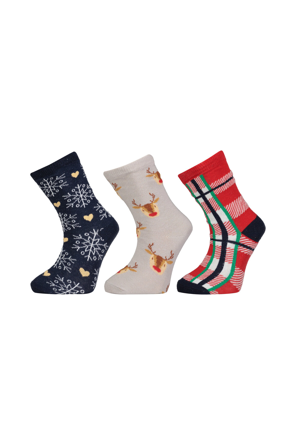 Funfair Çocuk Soket Üçlü Yılbaşı Çorabı 2026C16NC