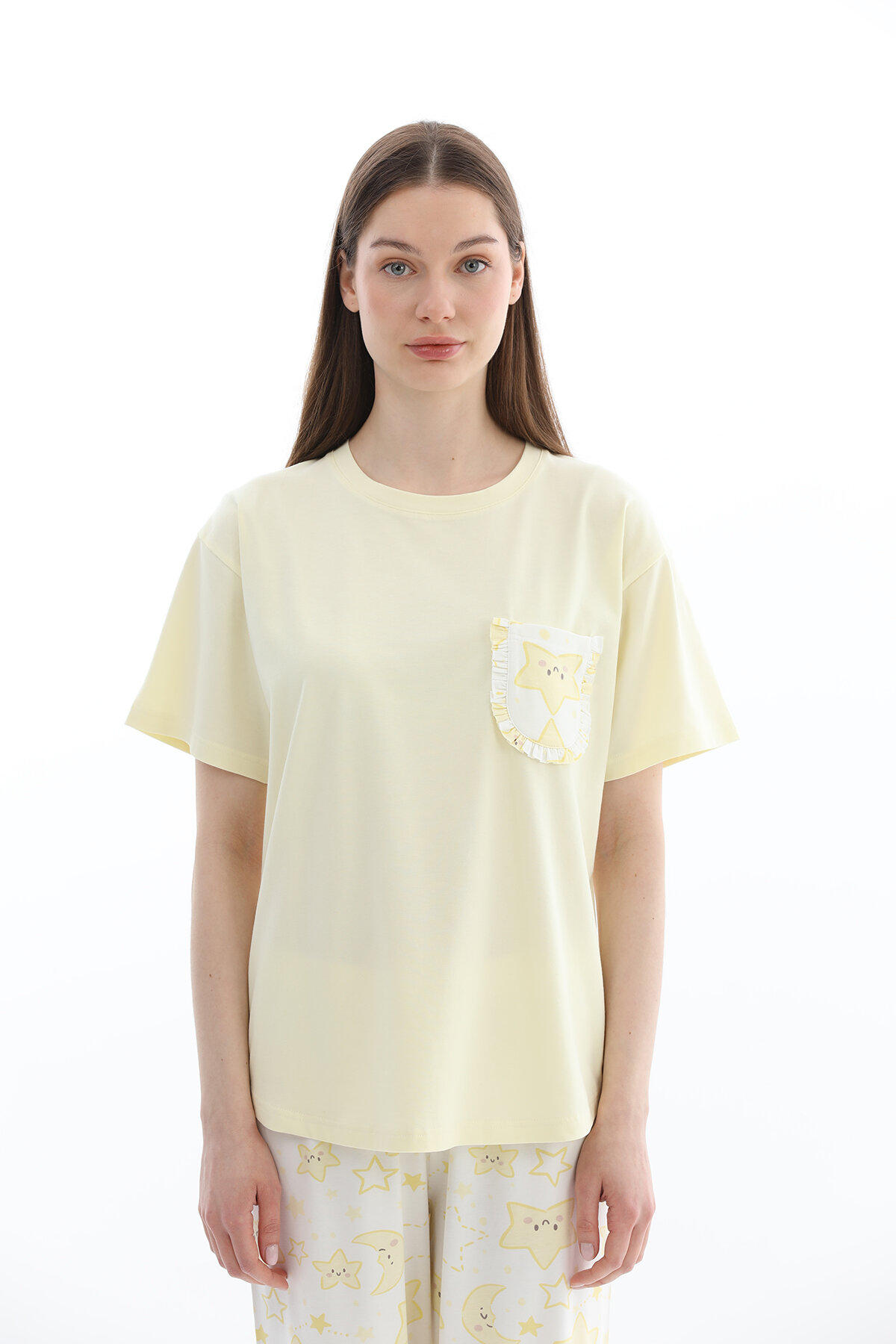 Shefame Kadın Likralı Kompakt Penye Pijama Takım 261K7095PI