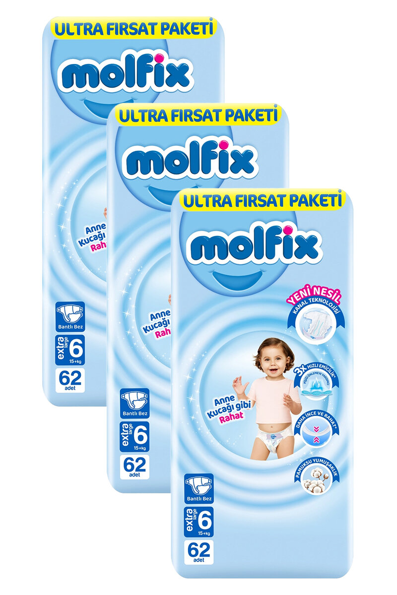Molfix Ultra Fırsat Paketi 6 Numara 3x62'li