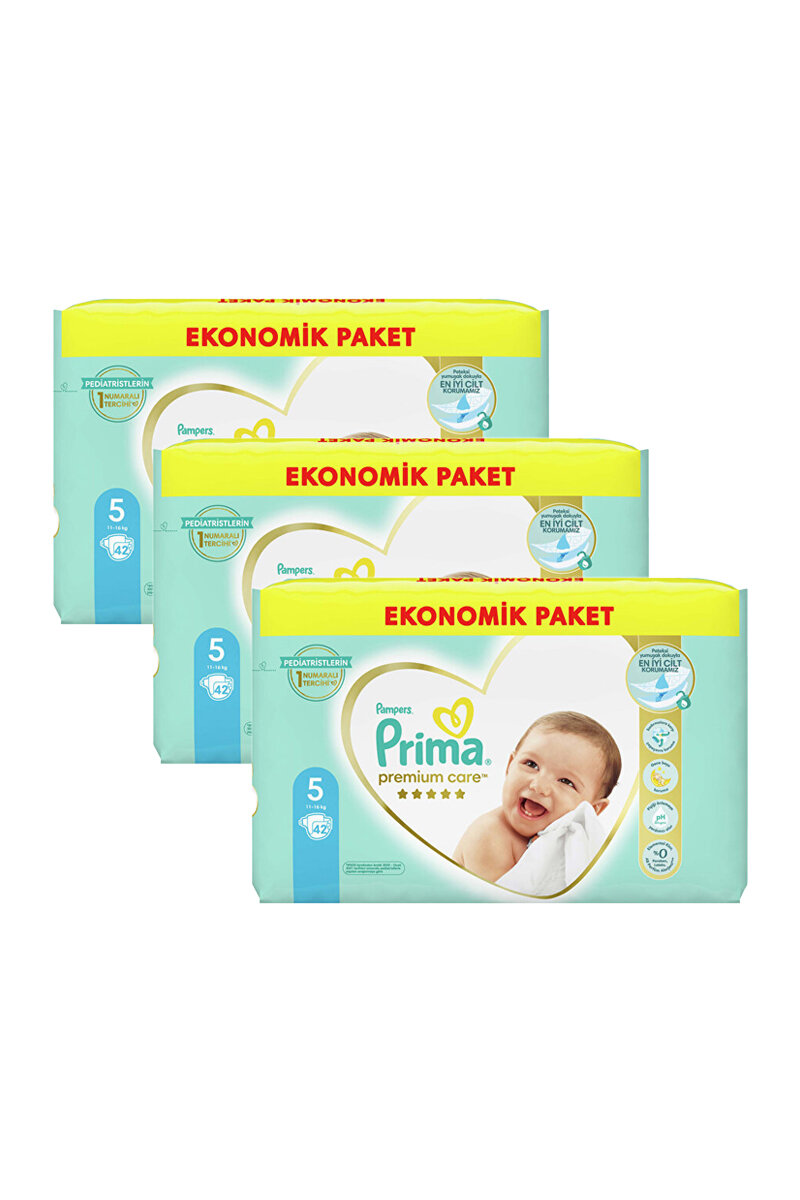 Prima Bebek Bezi Premium Care Jumbo Junior(5) 11-16 kg 3 x 42li