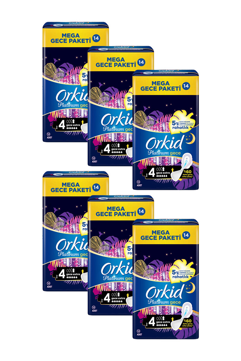 Orkid Ultra Platinum Süper Eko Gece Extra 6 x 14lü