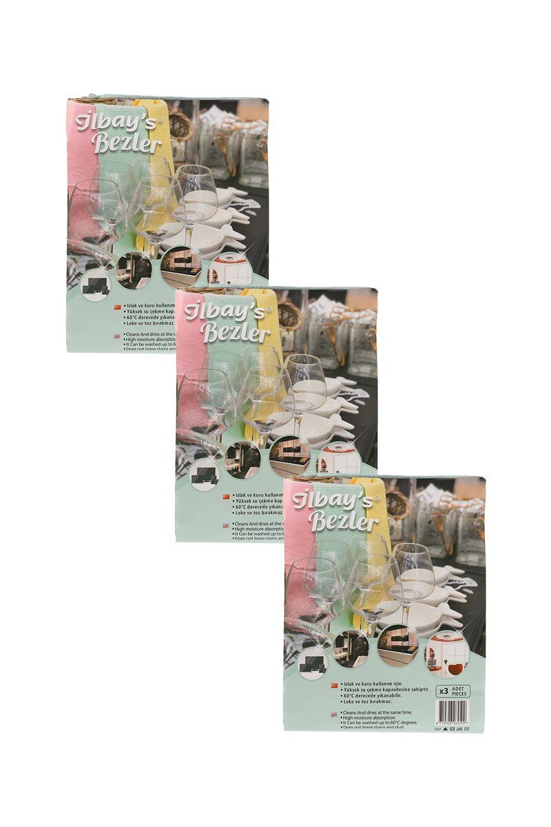 İlbay's Mikrofiber Temizlik Bezi 3 x 3'lü