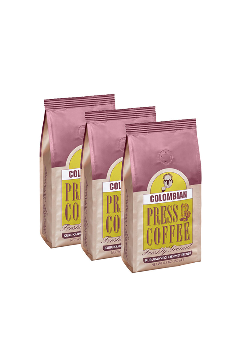 Mehmet Efendi Colombian Press Pot Filtre Kahve 250 G 3'Lü
