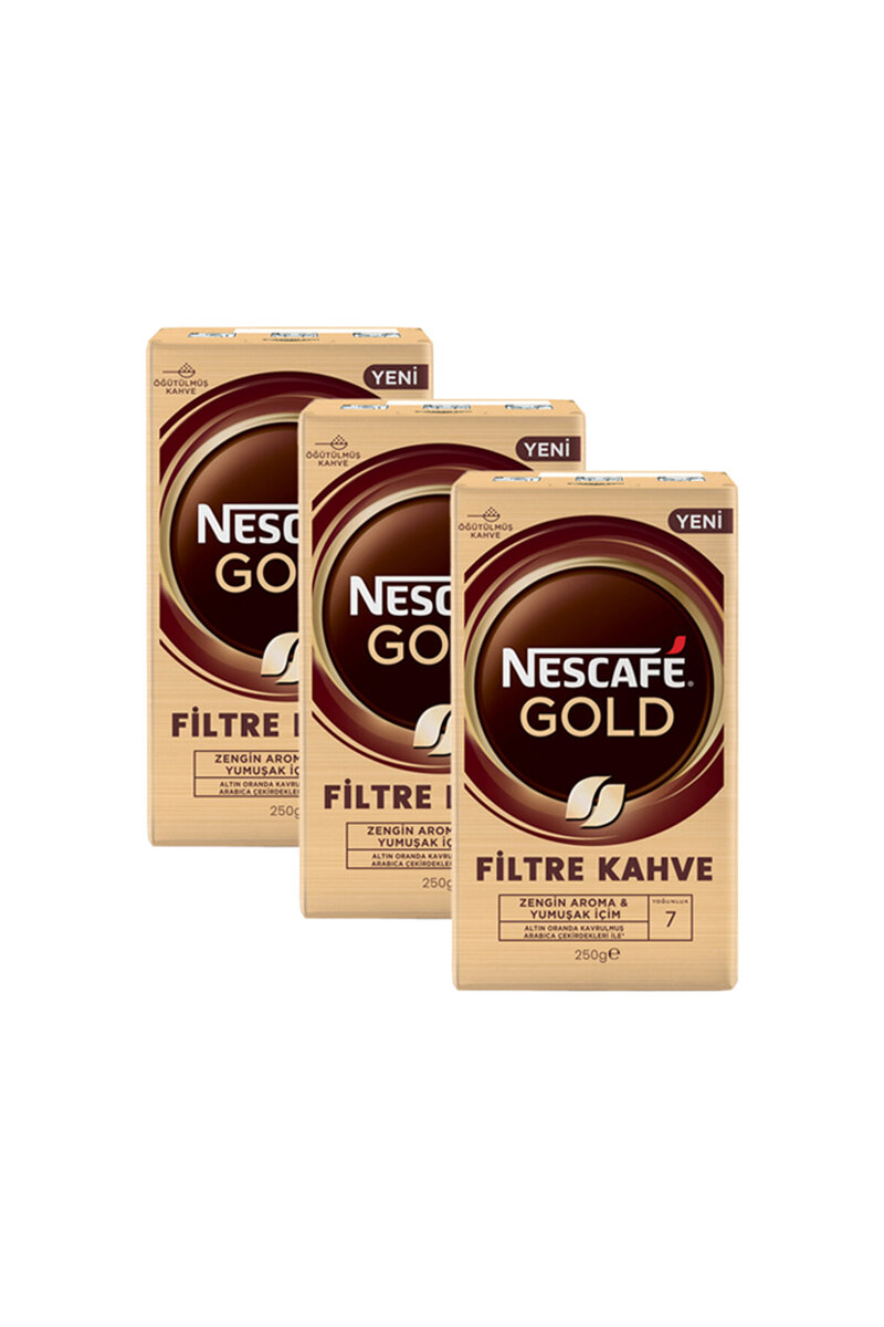 Nescafe Gold Filtre Kahve 250G 3'Lü