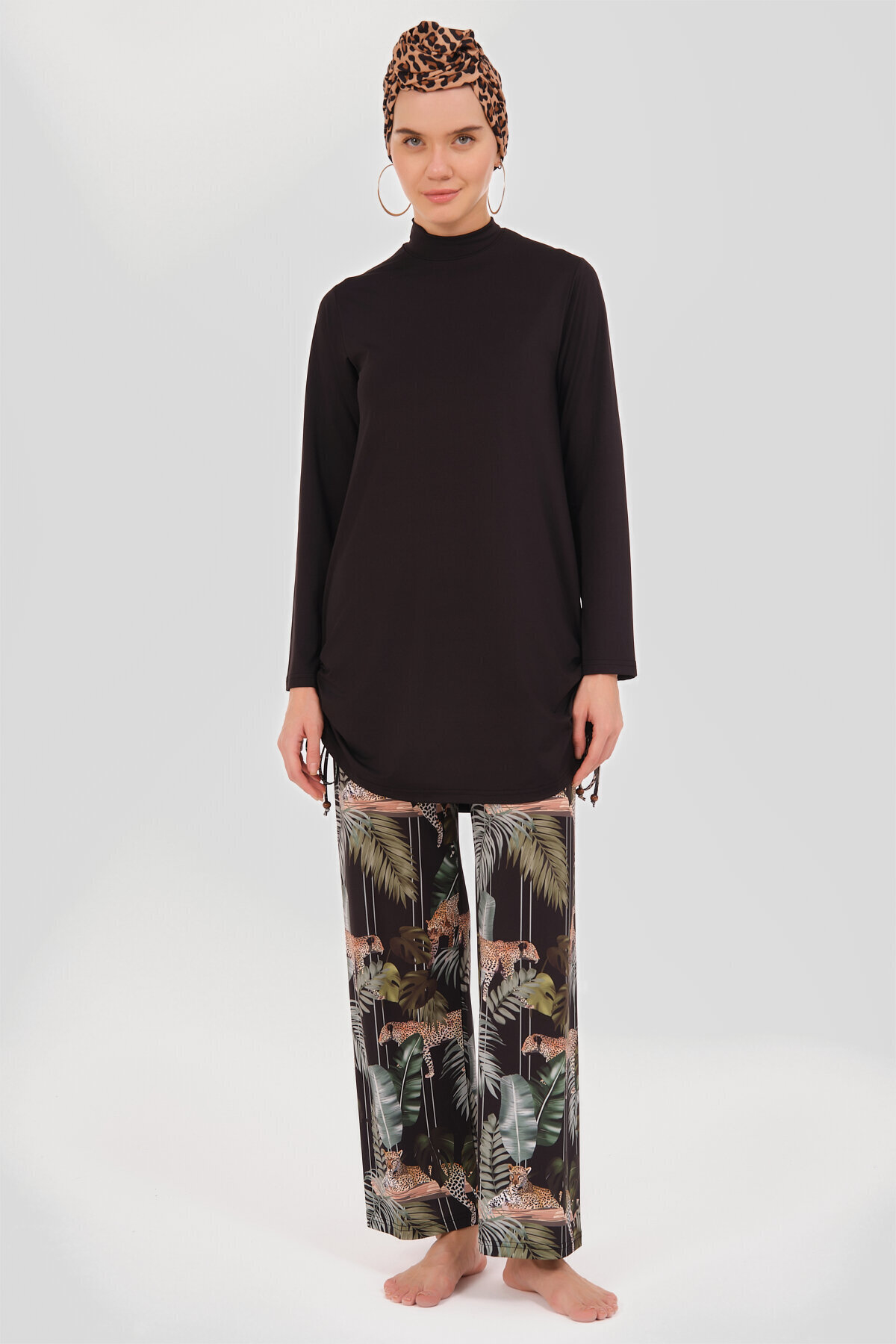 Alfasa Desenli Pantolon Tesettür Mayo ALF24608-SYH