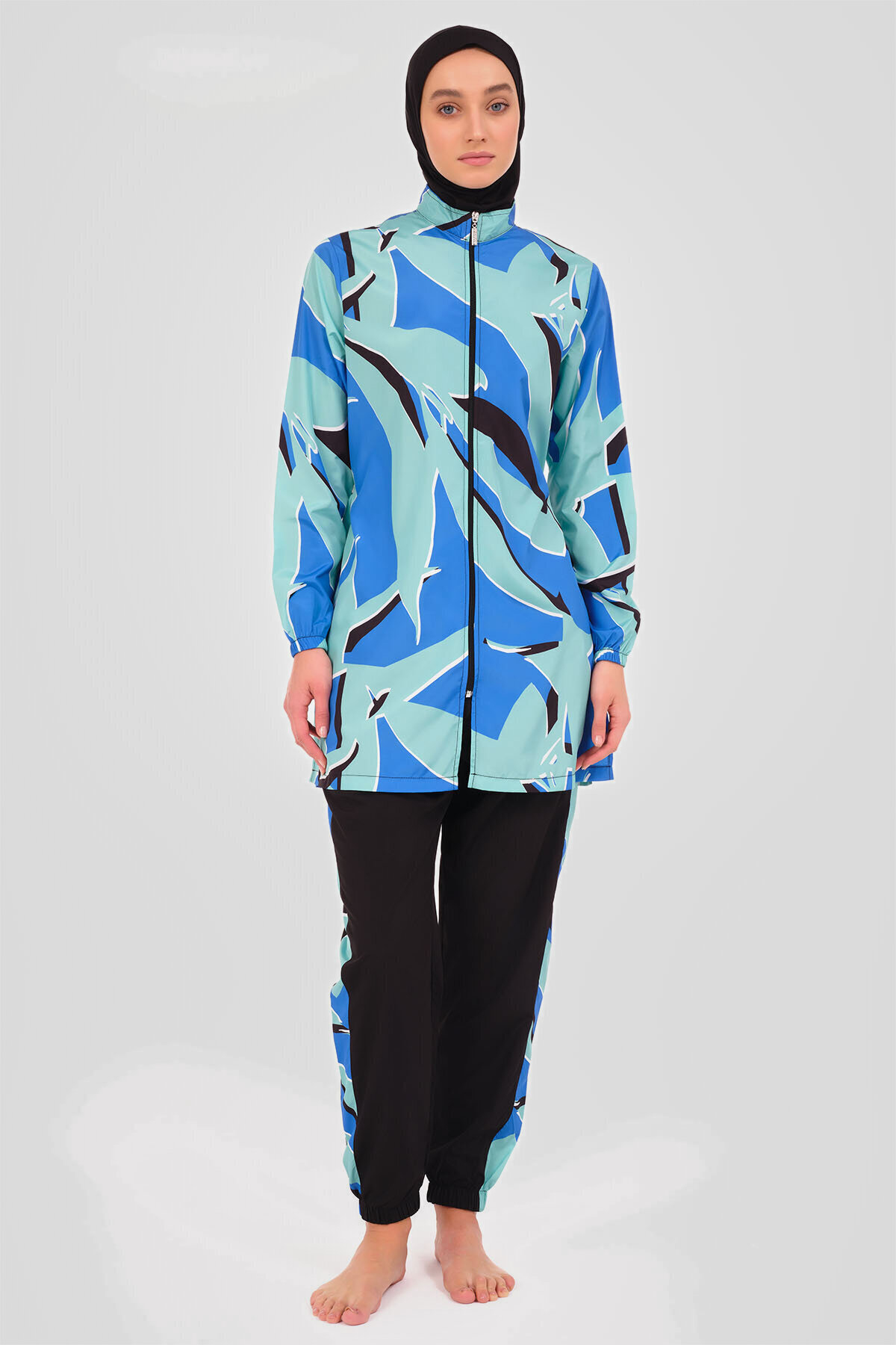 Alfasa Fiji Üst Desenli Tesettür Mayo ALF24200-MVI