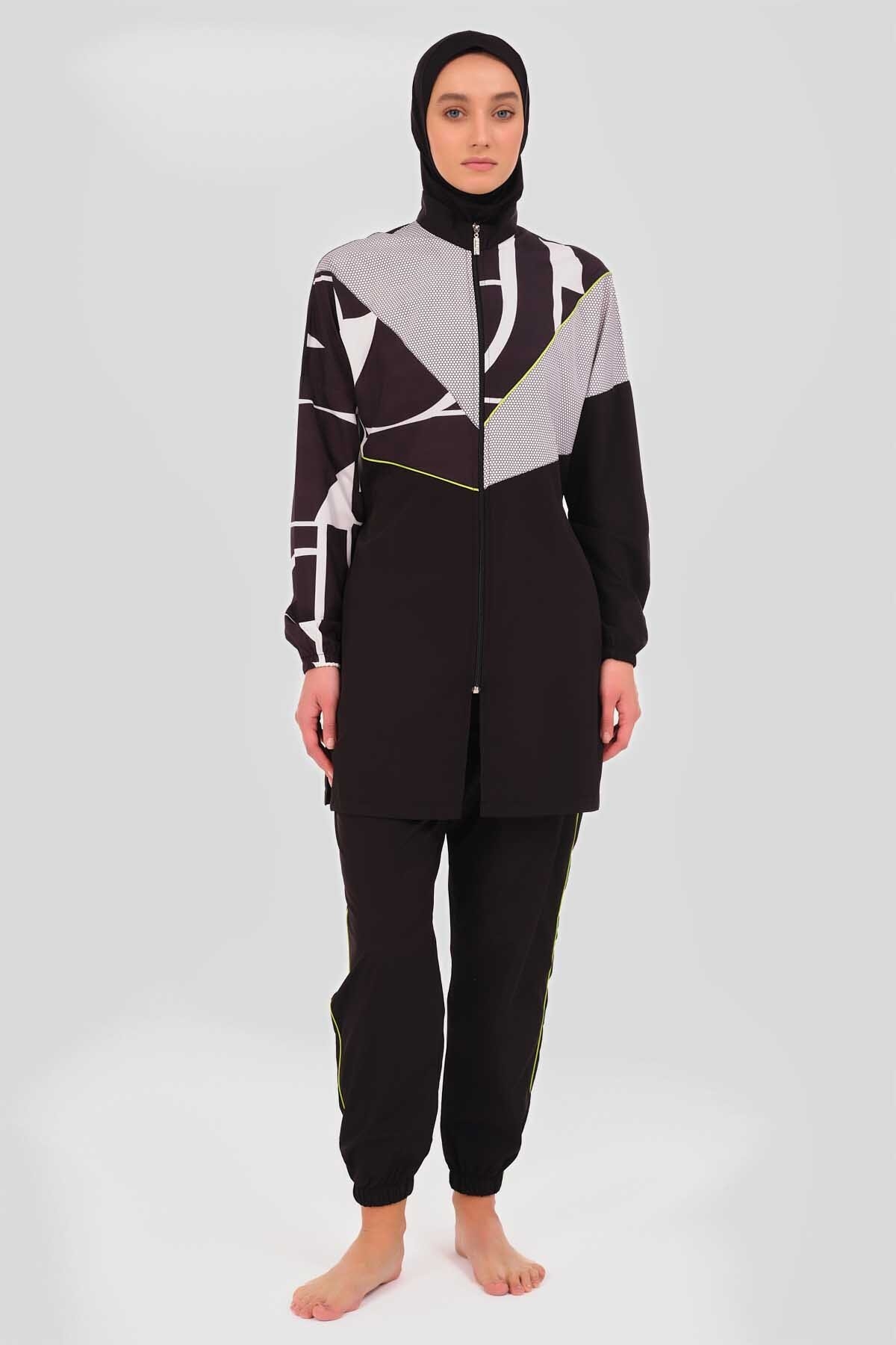 Alfasa Volta Neon Biye Süslemeli Tesettür Mayo ALF24202-SYH