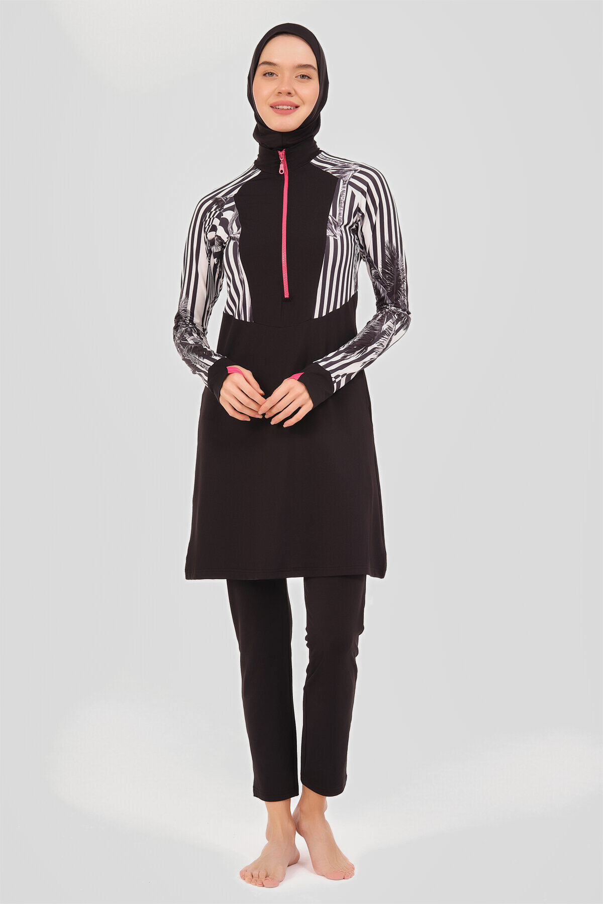 Alfasa Flamingo Parmak Geçirmeli Tesettür Mayo ALF24616-SYH