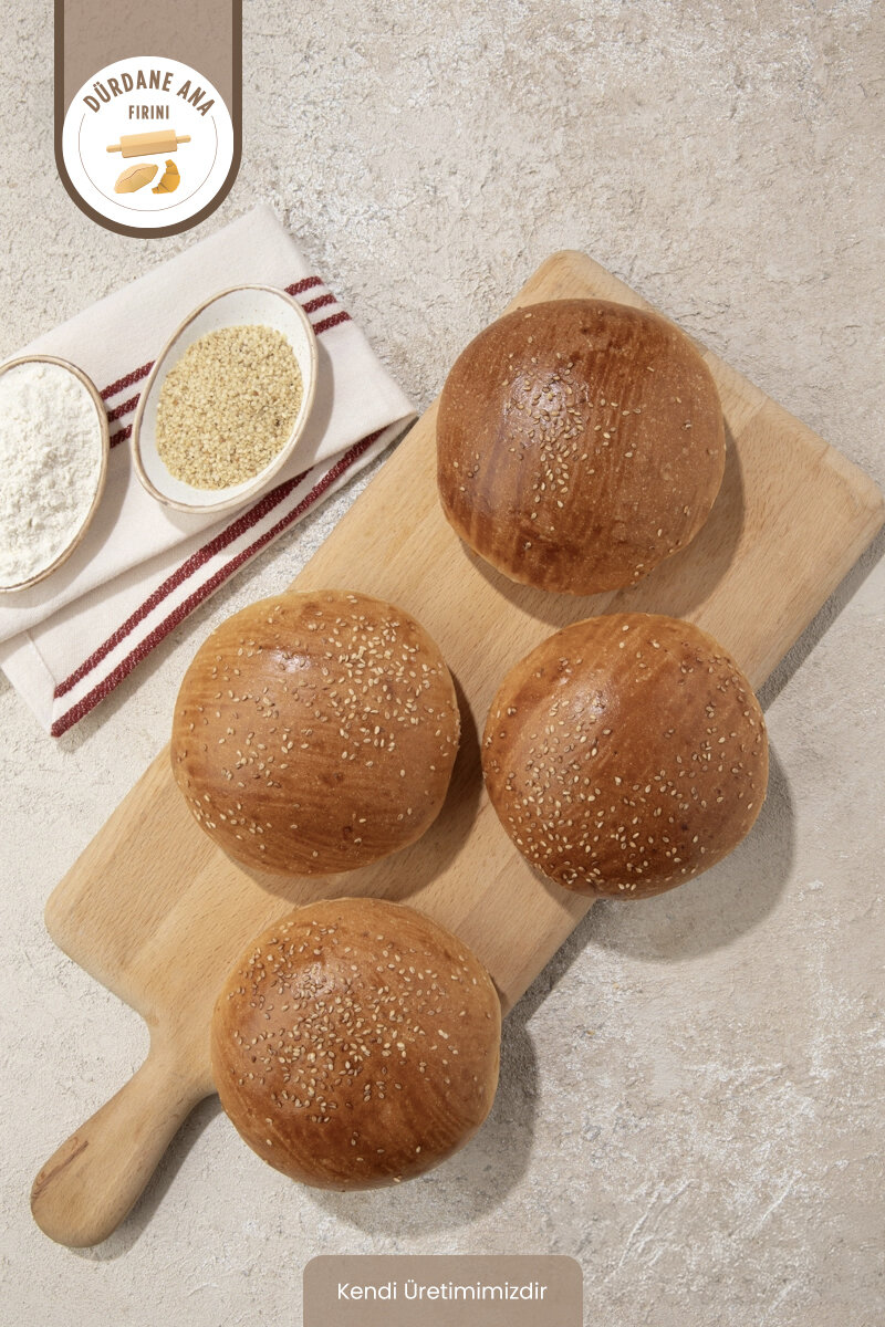 Dürdane Ana Fırını Hamburger Ekmek 4 x 110 G (Susamlı)