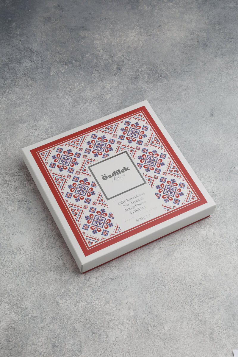 Özdilek Lokum Nar Aromalı Antep Fıstıklı Çifte Kavrulmuş 400 G