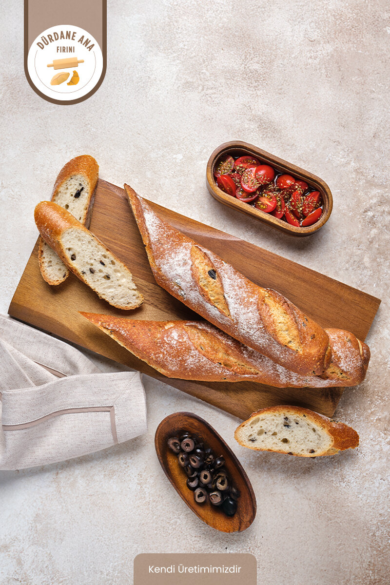 Dürdane Ana Fırını Zeytinli Kekikli Baget Ekmek 300 G