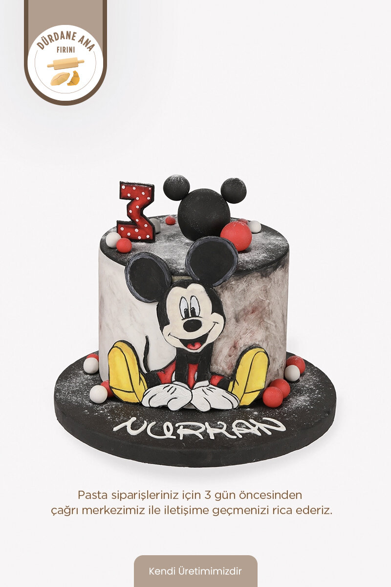 Dürdane Ana Fırını M.Mouse Kons. Şeker Hamurlu Yaş Pasta 12 Kişilik (Ön Siparişle)