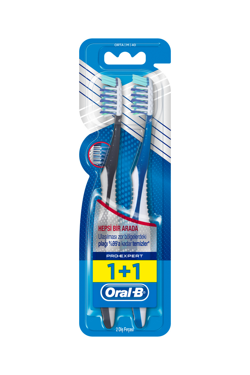 Oral B Diş Fırçası Pro Expert Hepsi Bir Arada 1+1