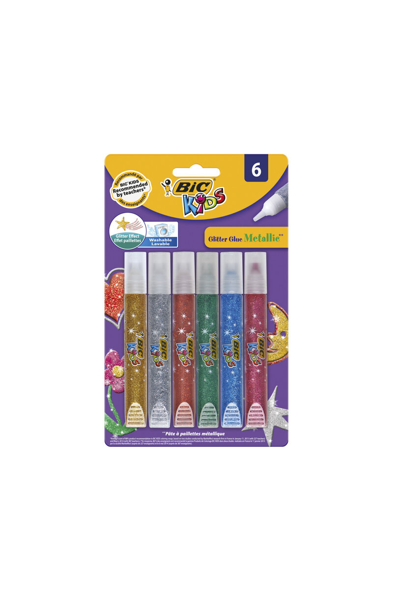 BIC Metalik Simli Yapıştırıcı 6'lı Blister
