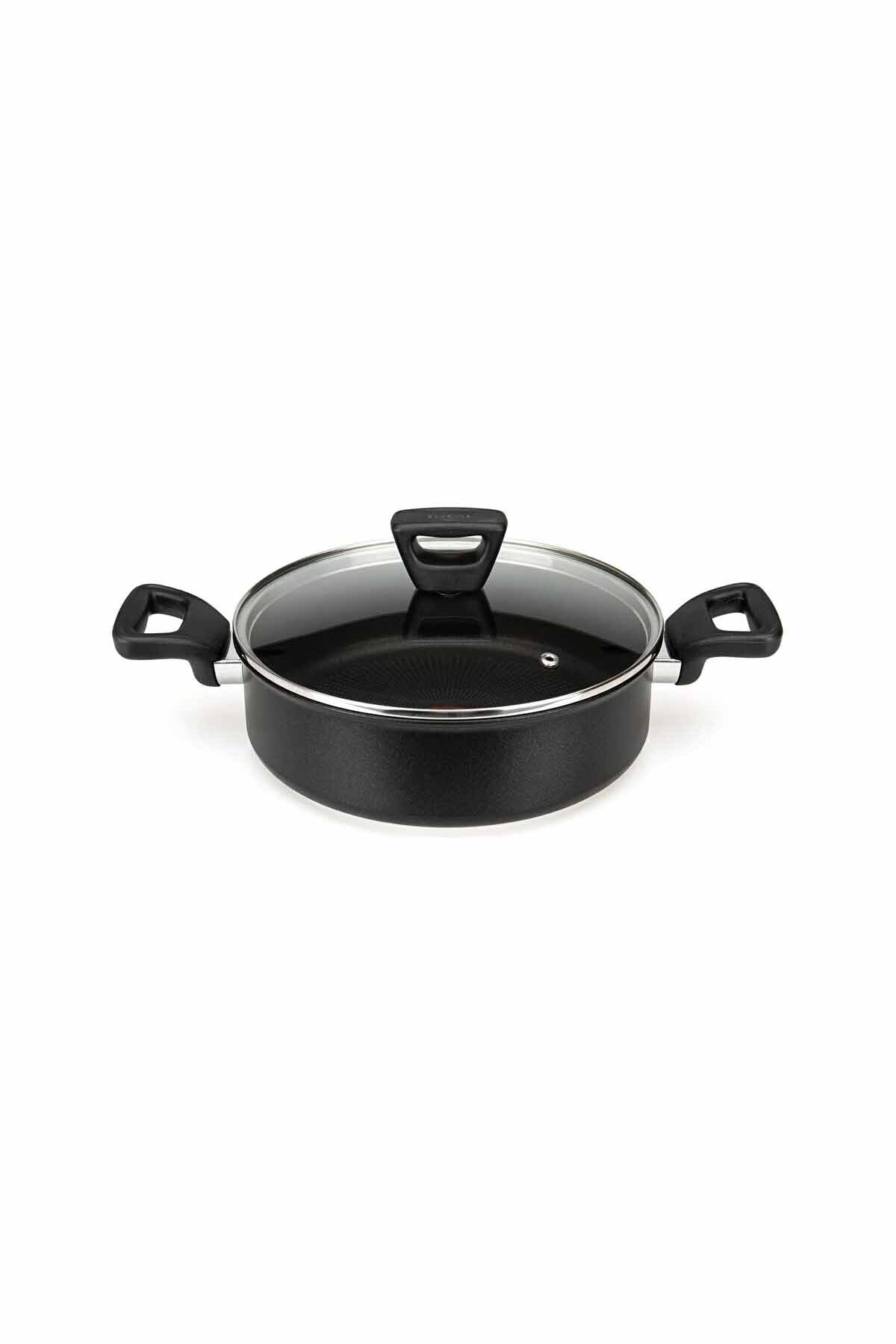 Tefal 3X Titanium Force Kısa Tencere+Kapak 24cm