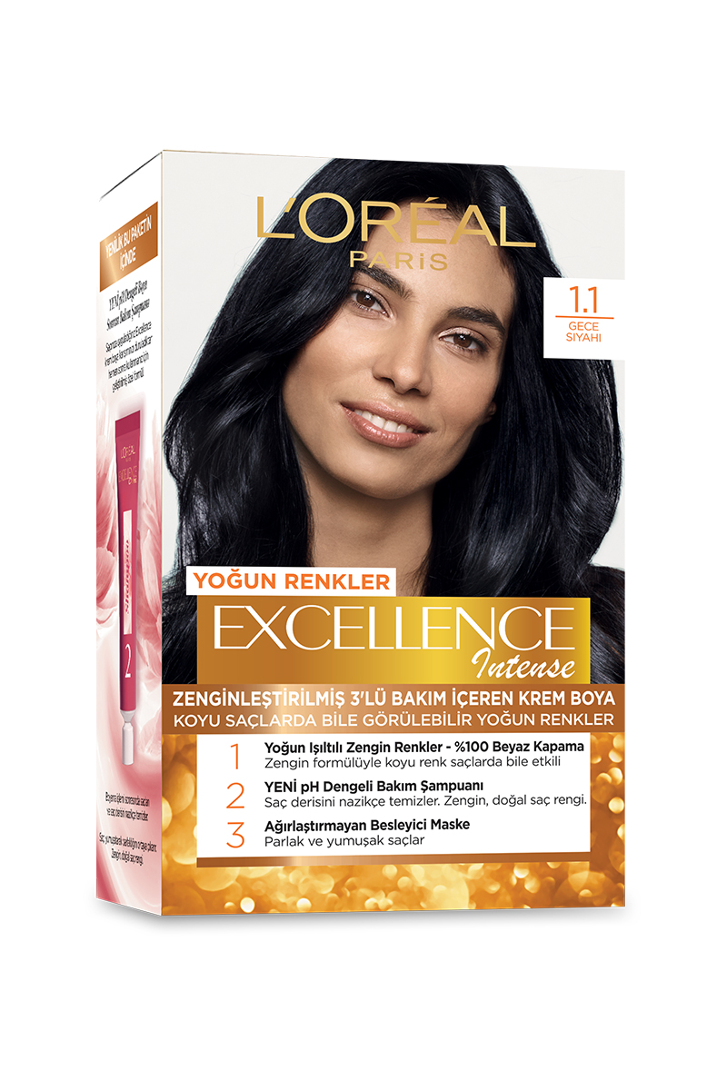 Excellence Saç Boyası Intense 1.1 Yoğun Siyah
