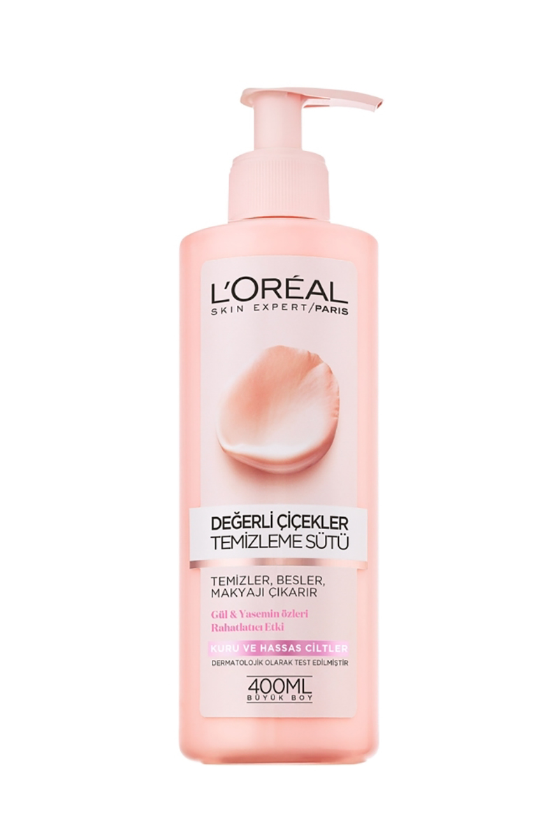Loreal Değerli Çiçekler Temizleme Sütü Kuru ve Hassas Ciltler 400 ml