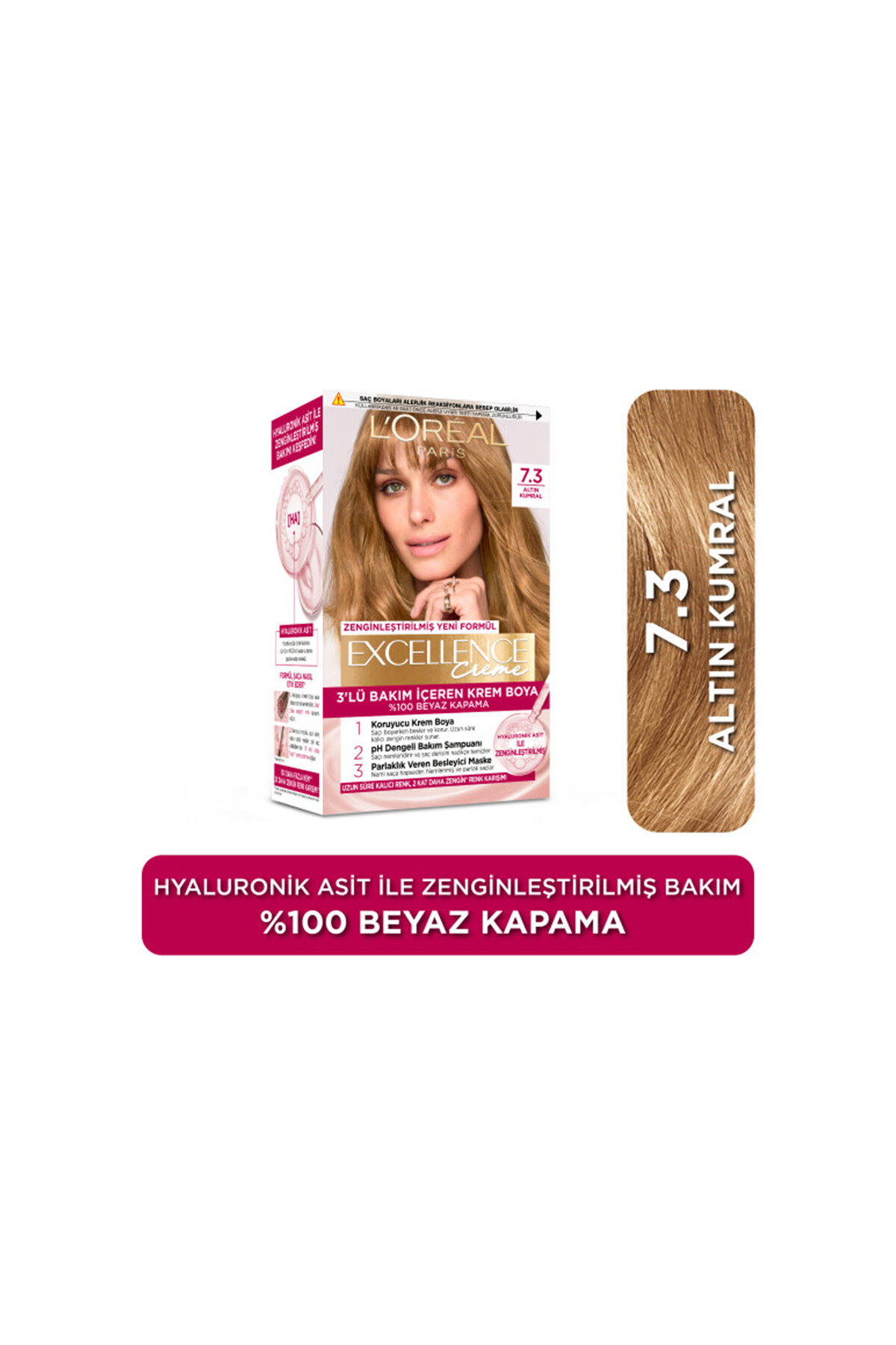 L’Oréal Paris Excellence Creme Saç Boyası – 7.3 Altın Kumral