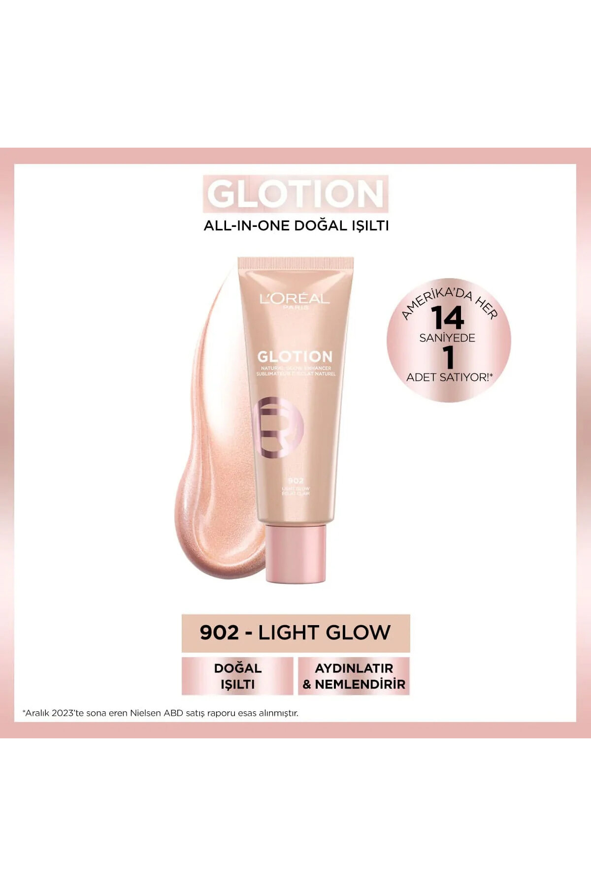L'Oréal Paris Glotion All-In-One Doğal Işıltı 902 - Light Glow 40 ml