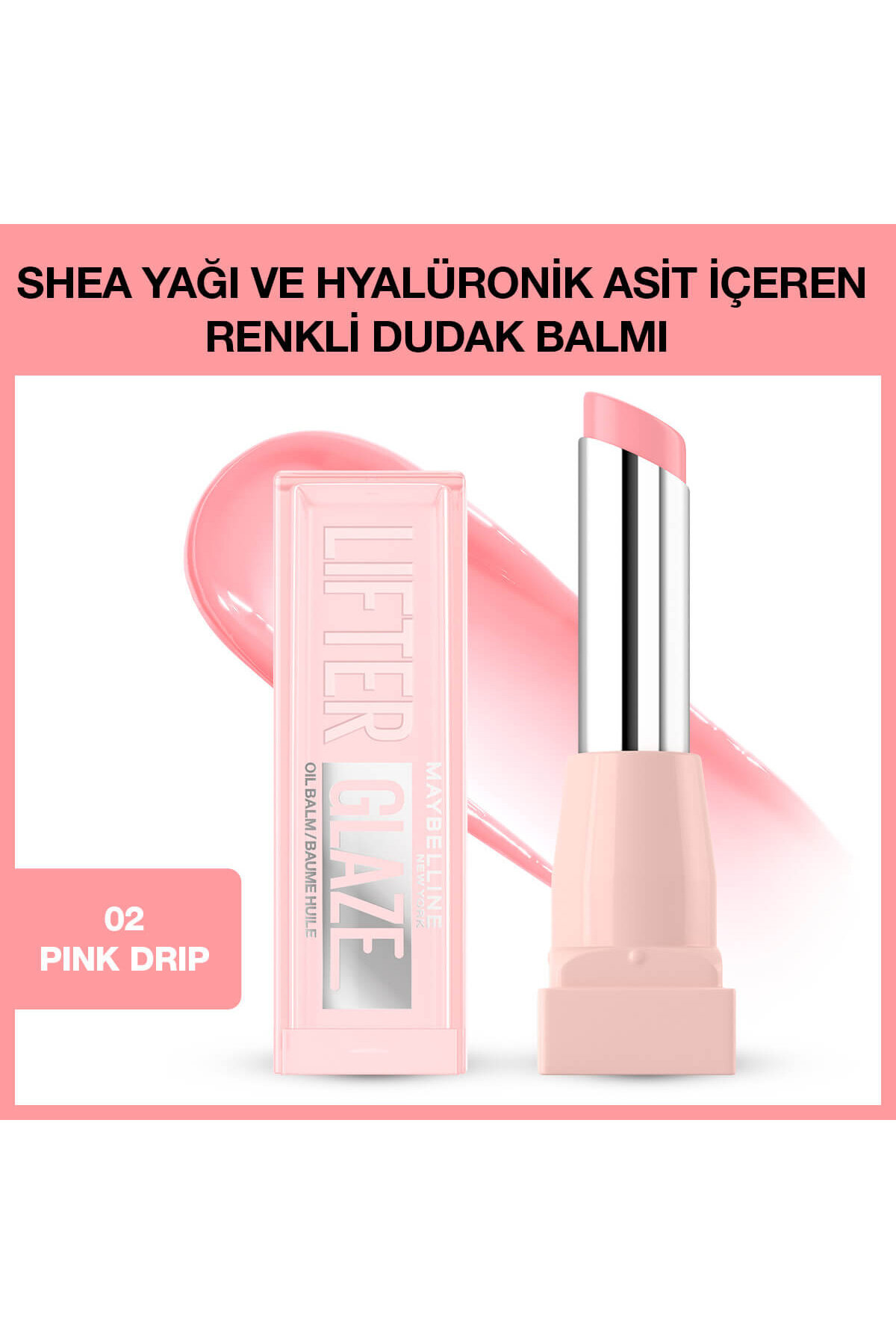 Maybelline New York Lifter Glaze Renkli Dudak Balmı 02-Pink Drip