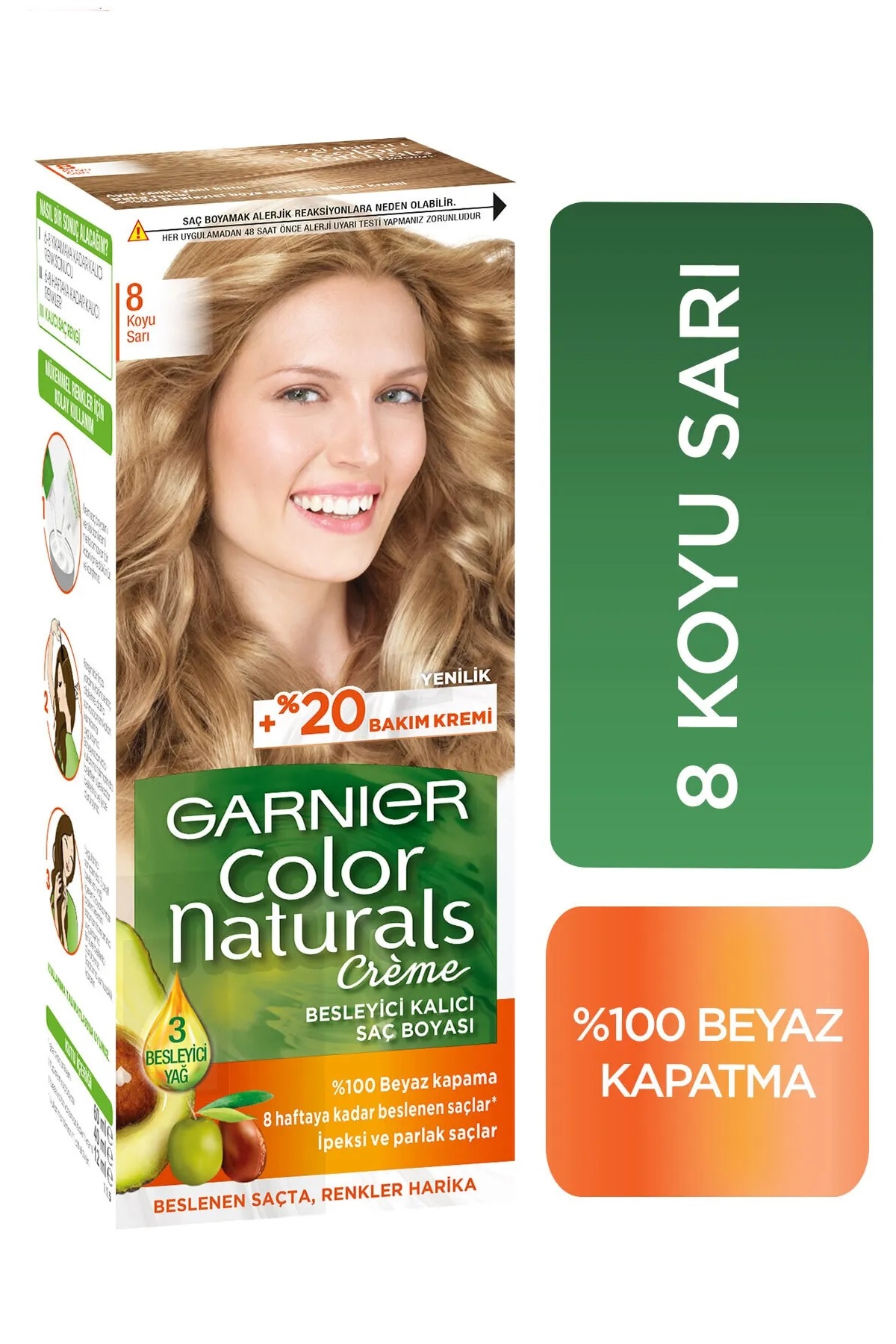 Garnier Colornat N°8 Koyu Sarı