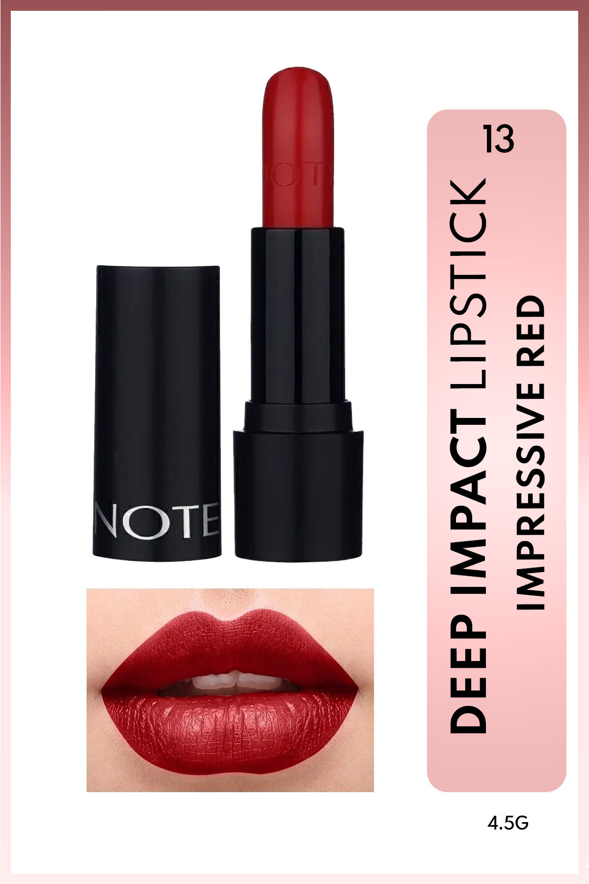 Note Deep Impact Lipstick 13 Impressive Red Ruj