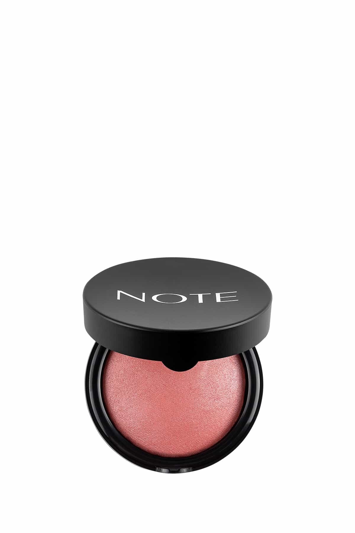 Note Baked Blusher Işıltılı Fırınlanmış Toz Allık - 06 Hot Rose