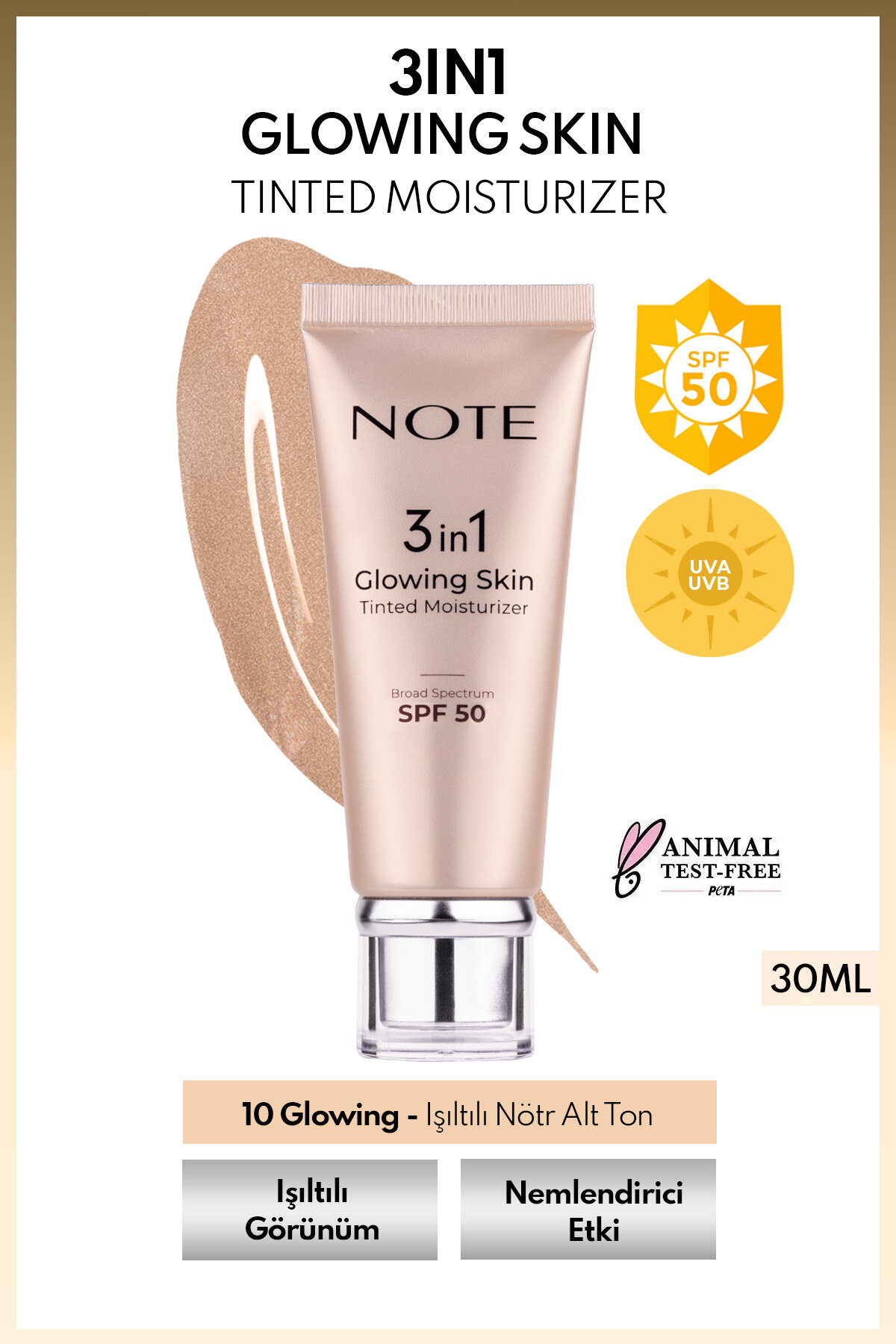 Note 3in1 glow Skin Tinted Moisturizer