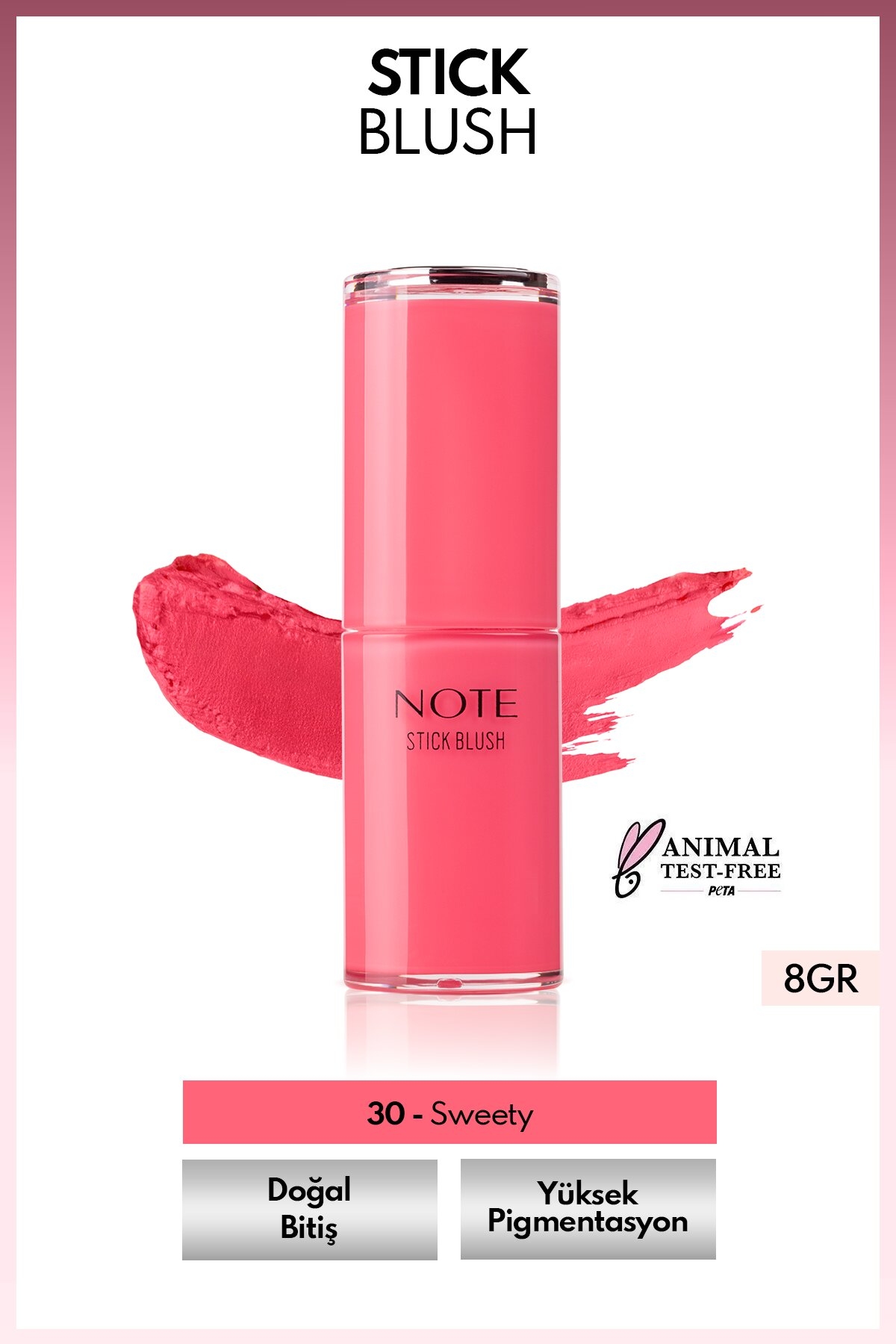 Note Stick Blush 30 Yumuşak Stick Allık