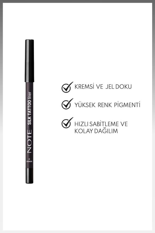 Note Silk Tattoo Liner Göz Kalemi 01 Midnight