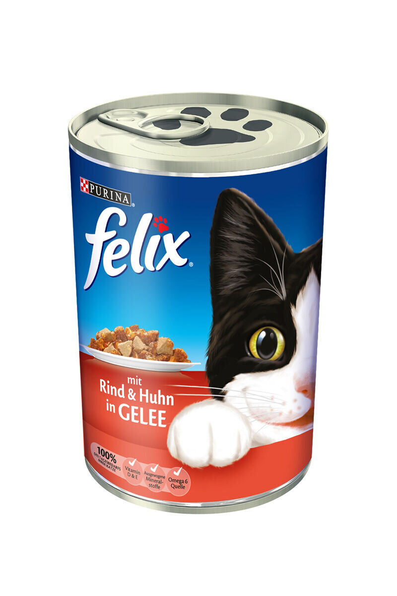 Felix Konserve Sığır Etli ve Tavuklu Kedi Maması