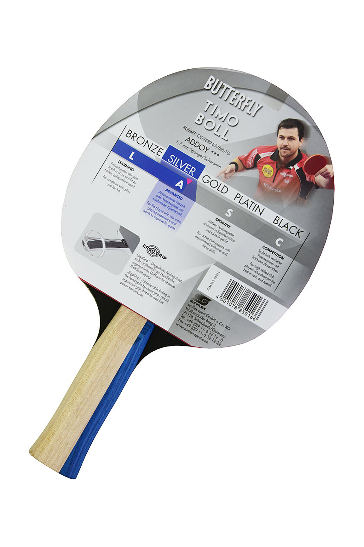 Butterfly Timo Boll Silver ITTF Onaylı Masa Tenisi Raketi