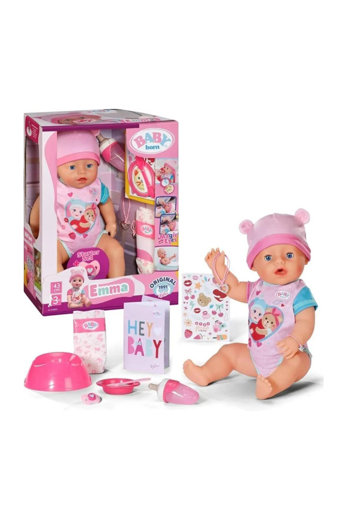 Baby Born Toys Emma BABY Born Emma 43cm Doll – Toyworld NZ