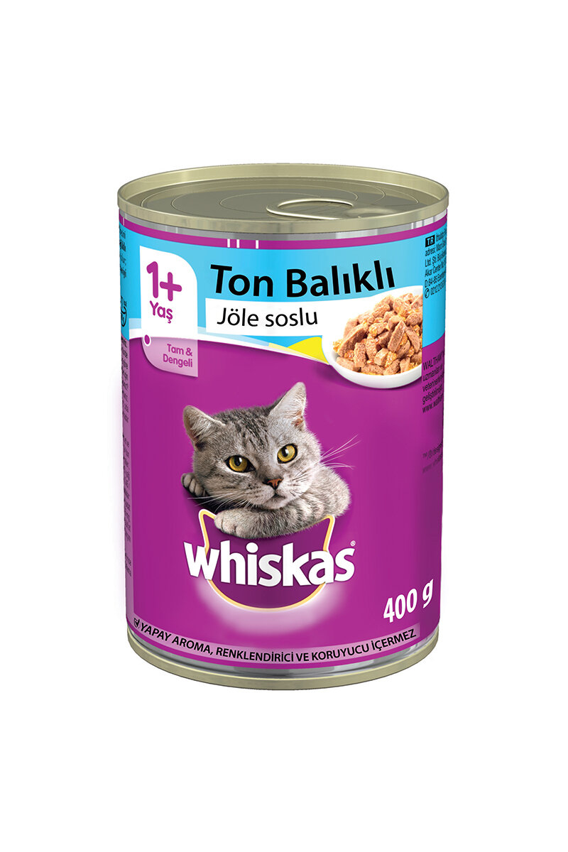 Whiskas Konserve Ton Balıklı Kedi Maması 400G