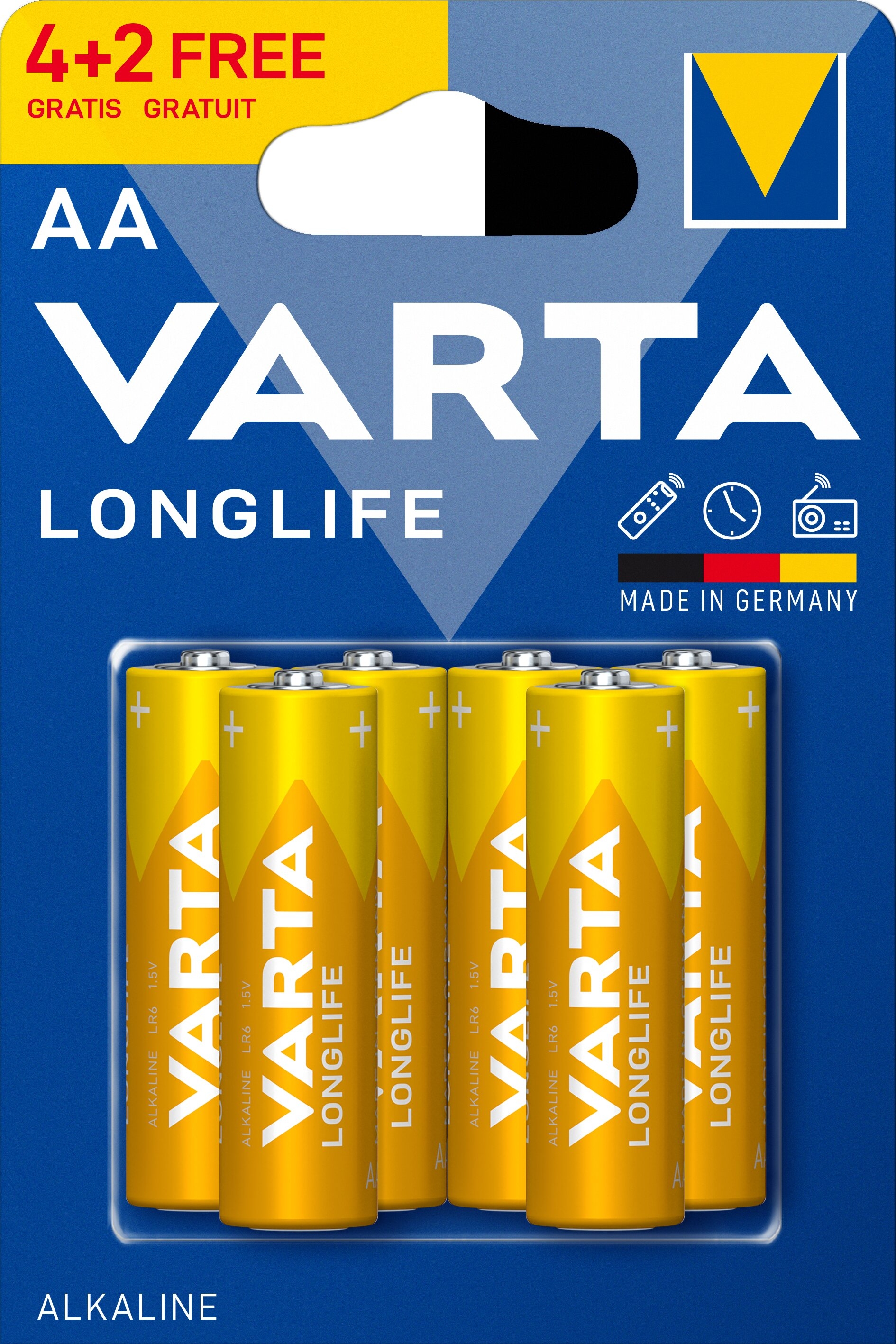 Varta Longlife Extra 6'lı Kalem Pil