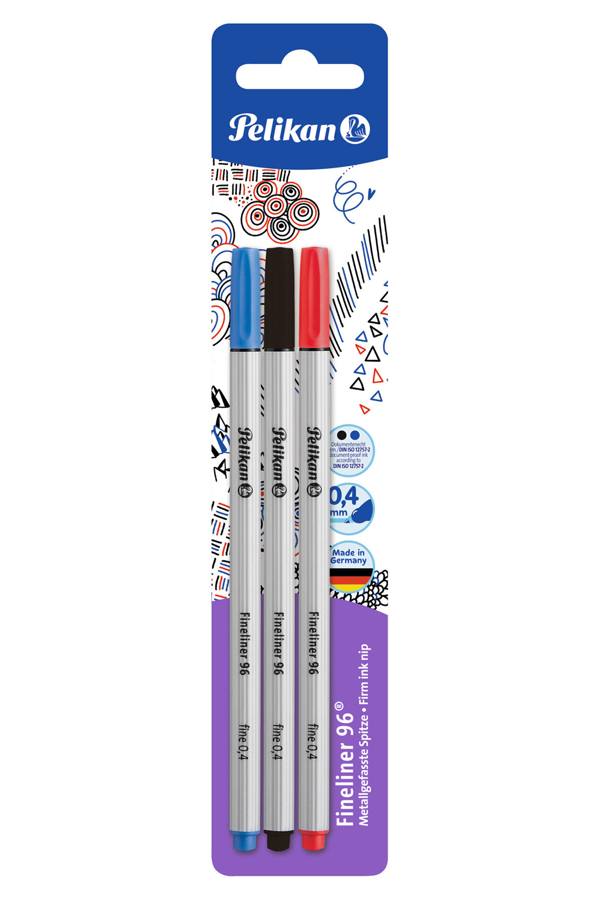 Pelikan Fineliner 3lü Blister 3 Renk