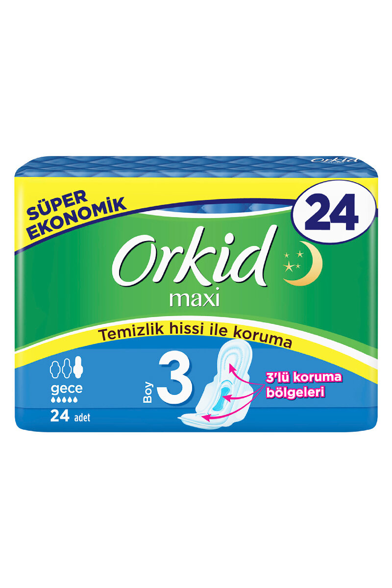 Orkid Maxi 4'lü Gece 24 Adet