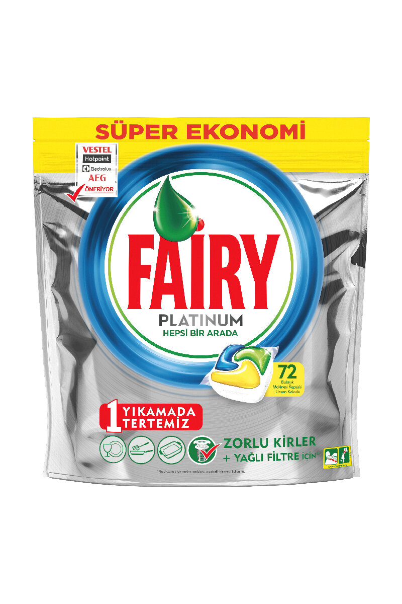 Fairy 72 Li Bulaşık Makinası Tableti Platinum