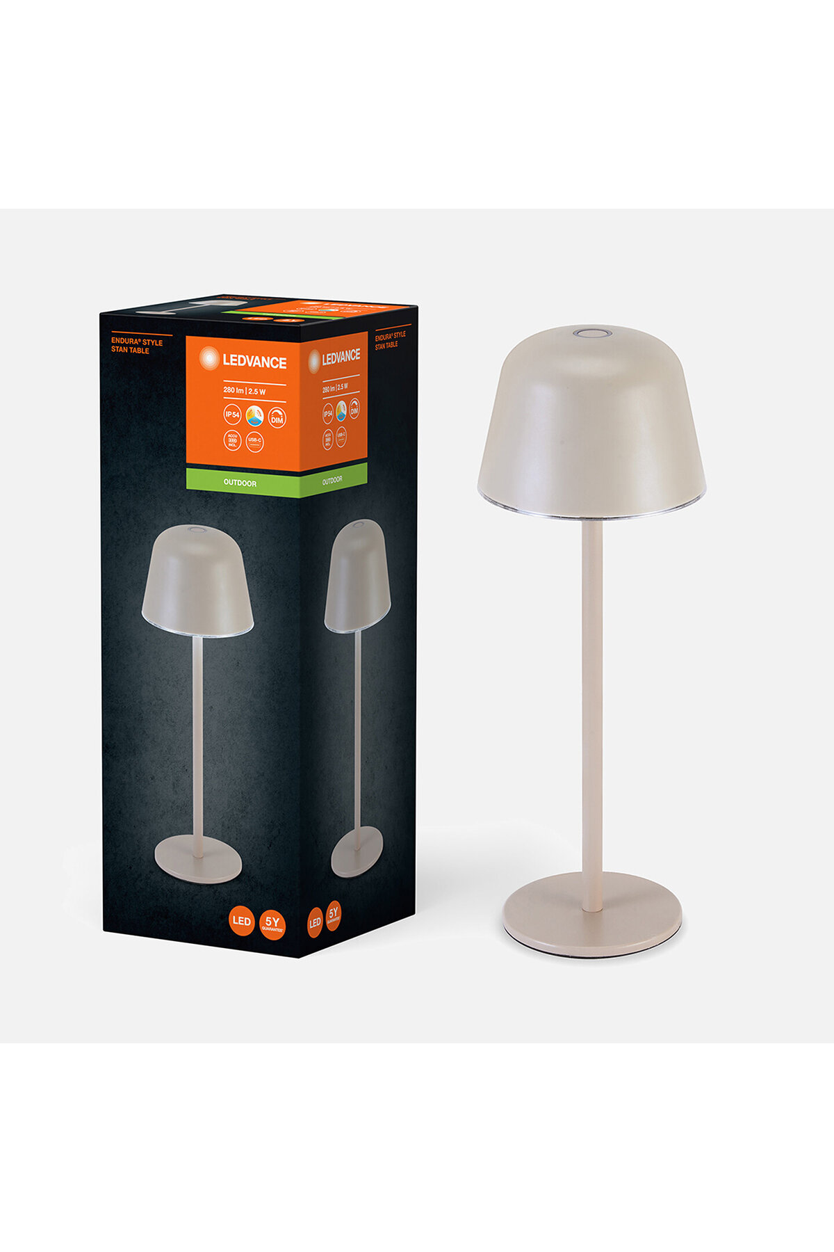 Ledvance Endura Taşınabilir Masaüstü Lamba CCT USB Bej