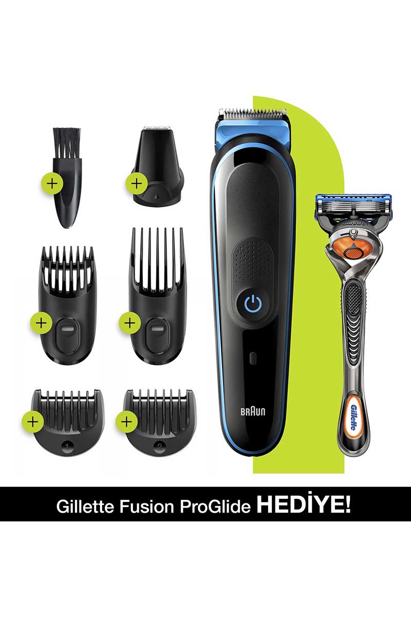 Braun MGK3245 + Gillette Fusion5 ProGlide 7'si 1 Arada Erkek Bakım Seti