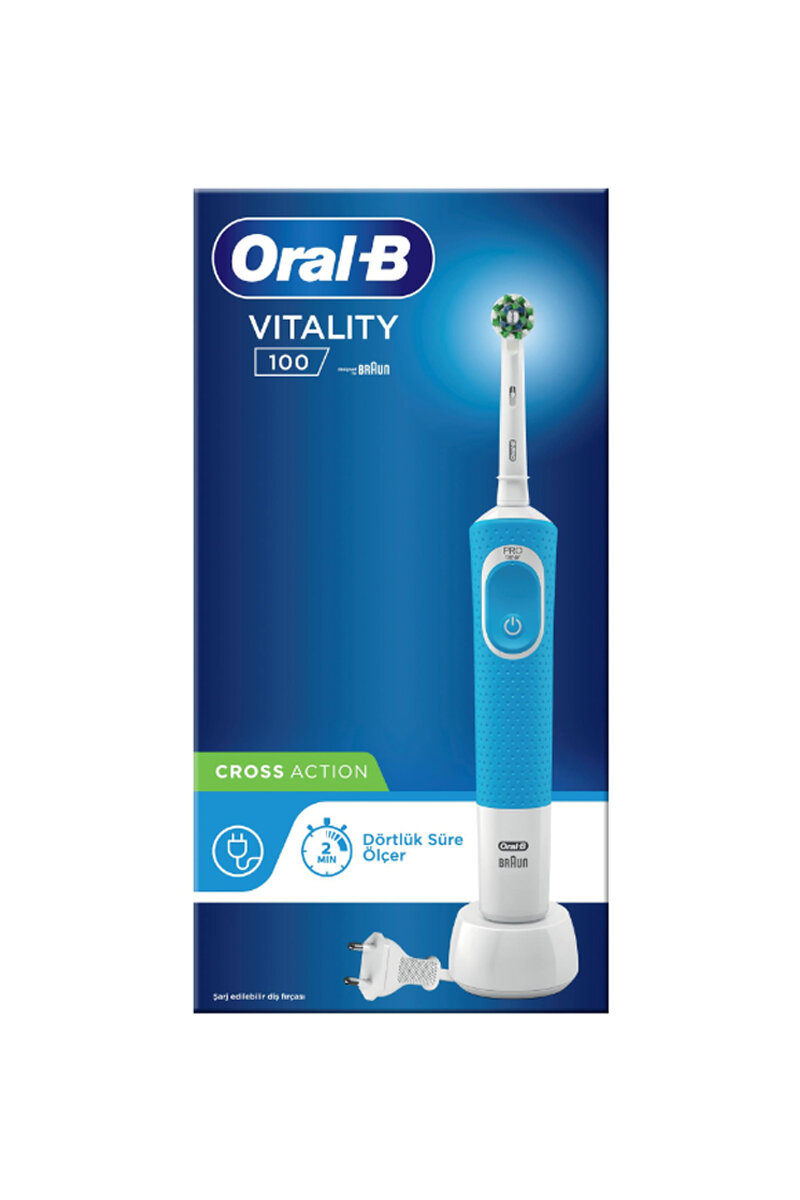 Oral B Cross Action Mavi D100 Şarjlı Diş Fırçası