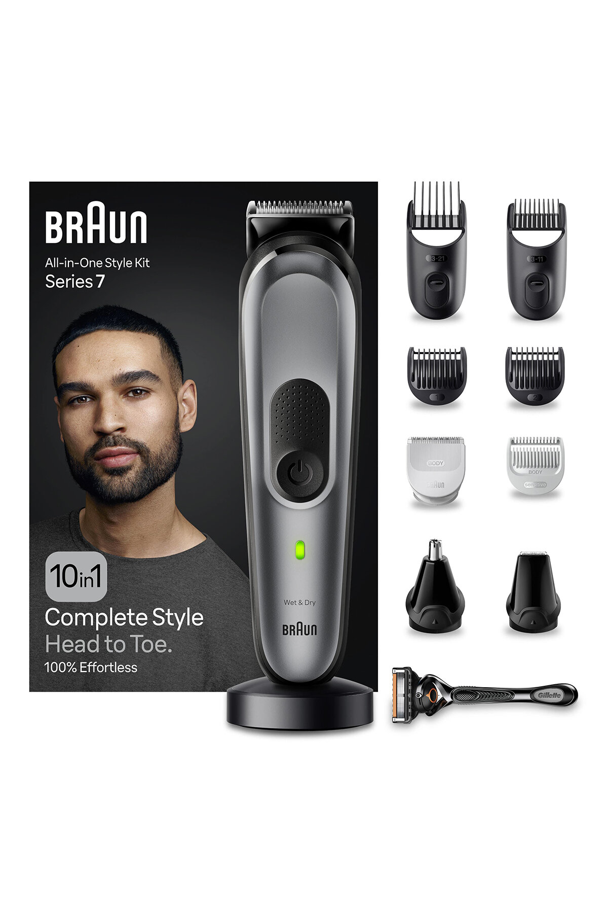 Braun Series 7 MGK7420 Hepsi Bir Arada Şekillendirme Seti, 10’u 1 Arada Erkek Bakım Kiti