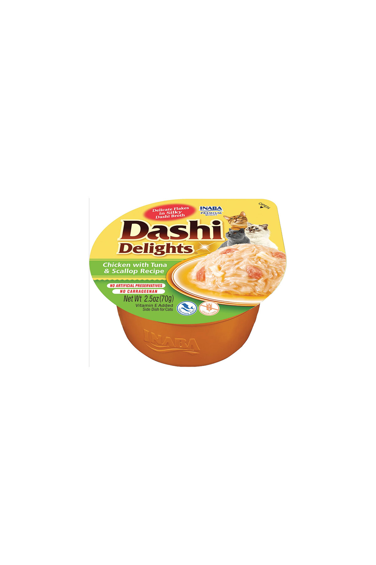 Ciao Dashi Delights Tavuk & Ton Balığı ve Deniz Taraklı Kedi Çorbası 70 Gr