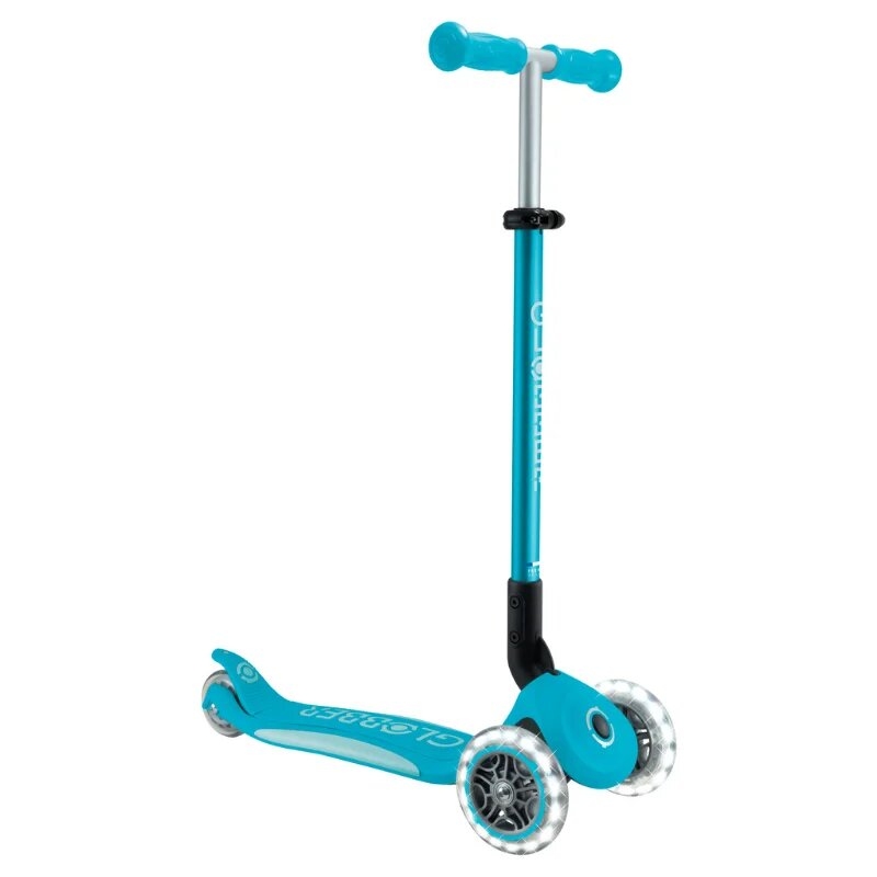 Globber Elite Deluxe Işıklı Scooter - Mavi