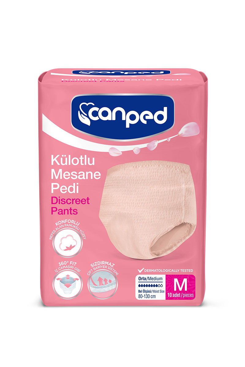 Canped İnce Emici Külot Orta 10'lu