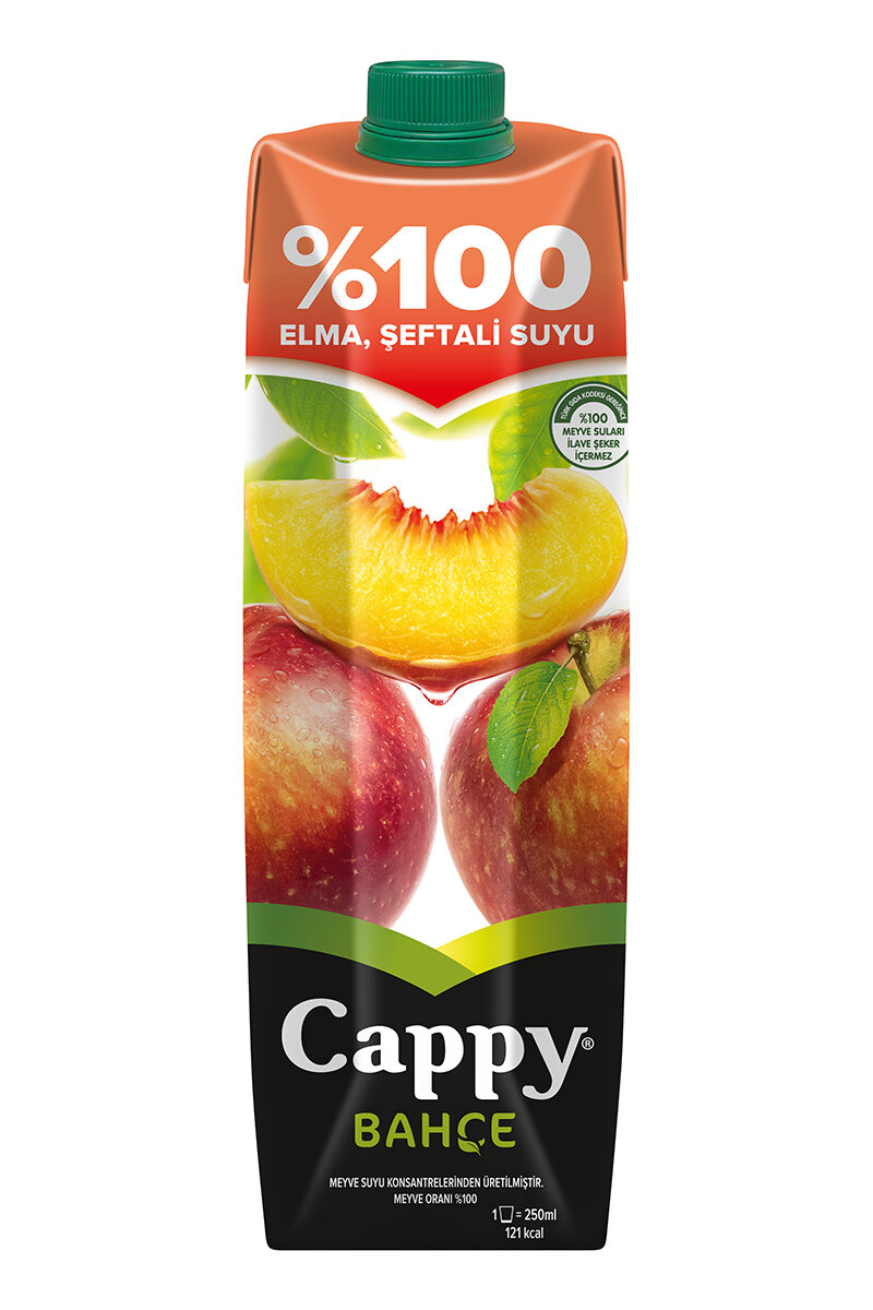 Cappy %100 Elmalı Şeftali 1 l