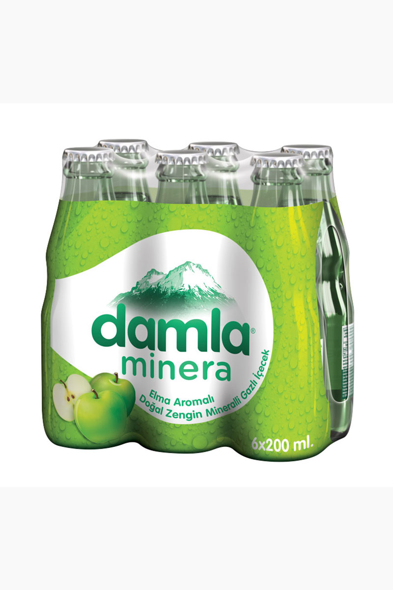 Damla Elma Aromalı Maden Suyu 6X200 ml