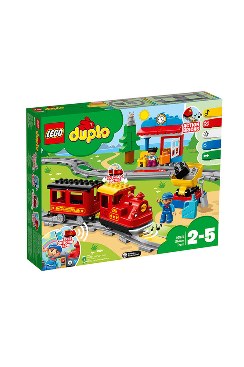LEGO 10874 Duplo Buharlı Tren Okul Öncesi Çocuk için Öğretici Oyuncak Yapım Seti